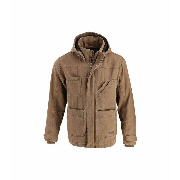 ソログッド メンズ ジャケット&ブルゾン アウター Men's Iron River Heavyweight Stone Washed Canvas Insulated Jacket Otter