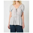 ウィ ウォー ワット レディース カットソー トップス Women's Gathered Cap Short Sleeve Top Dove
