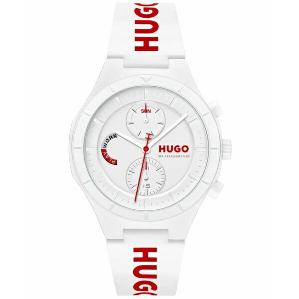 ҥ塼ܥ  ӻ ꡼ Men's Lit Multi Quartz Multifunction White Silic...