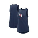 ナイキ レディース カットソー トップス Women's Navy Cleveland Guardians Legacy Icon High Neck Performance Tank Top Navy(4)