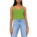 ワンステイト レディース カットソー トップス Women's Spaghetti Strap Chiffon-Trim Camisole Salted Lime(4)