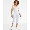 ジェイエムコレクション レディース カジュアルパンツ ボトムス Women's Mid Rise Tulip-Hem Capri Pants, Exclusively at Macy's Bright White