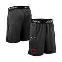 ナイキ メンズ カジュアルパンツ ボトムス Men's Black Cincinnati Reds Authentic Collection City Connect Performance Knit Shorts Black(4)