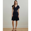 ラルフローレン レディース ワンピース トップス Women's Georgette Drop-Waist Dress Lighthouse Navy