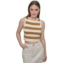 ダナキャランニューヨーク レディース ニット&セーター アウター Women's Cropped Sleeveless Sweater L3L - EGNG/WHSKY(4)
