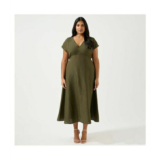 エステール レディース ワンピース トップス Aubrey V-Neck Midi Dress Olive エステール レディース ワンピース トップス Aubrey V-Neck Midi Dress Olive