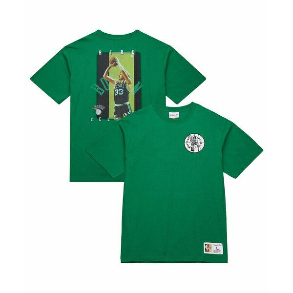 ߥå&ͥ   ȥåץ Men's Larry Bird Kelly Green Boston Celtics Hard...