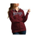 アンティグア レディース カットソー トップス Women's Burgundy Colorado Avalanche Wordmark Victory Full-Zip Hoodie Maroon(4)