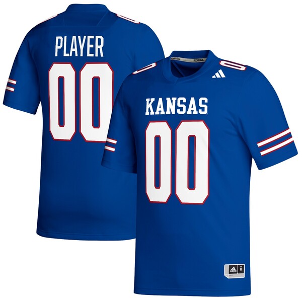 アディダス メンズ ユニフォーム トップス Kansas Jayhawks adidas PickAPlayer NIL Replica Football Jersey Royal 1