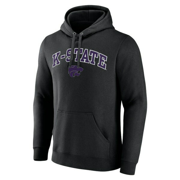 ファナティクス メンズ パーカー スウェットシャツ アウター Kansas State Wildcats Fanatics Branded Campus Pullover Hoodie Black