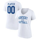 t@ieBNX fB[X TVc gbvX Kentucky Wildcats Fanatics Branded Women's Softball PickAPlayer NIL Gameday Tradition VNeck TShirt White