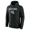 ファナティクス メンズ パーカー・スウェットシャツ アウター Las Vegas Raiders Fanatics Branded Personalized Name & Number Team Wordmark Pullover Hoodie Black