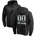 ファナティクス メンズ パーカー・スウェットシャツ アウター Las Vegas Raiders NFL Pro Line by Fanatics Branded Personalized Midnight Mascot Pullover Hoodie Black