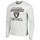 フォーティーセブン メンズ Tシャツ トップス Las Vegas Raiders '47 Dozer Franklin Long Sleeve TShirt Heathered Gray