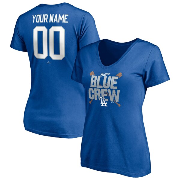 ファナティクス レディース Tシャツ トップス Los Angeles Dodgers Fanatics Branded Women's Hometown Legend Personalized Name & Number VNeck TShirt Royal