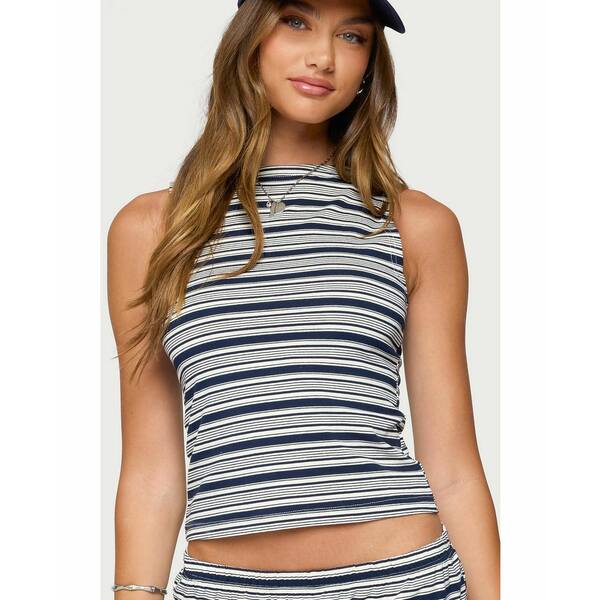 エディクテッド レディース カットソー トップス Women's Glennon Striped Top Navy