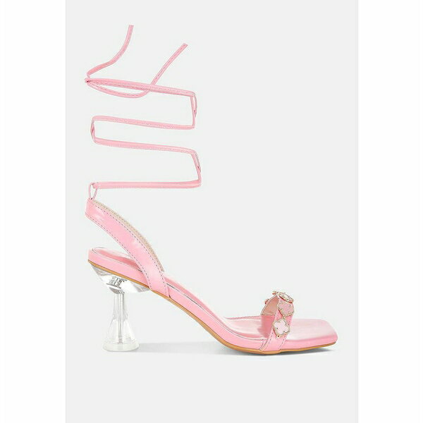 ロンンドンラグ レディース サンダル シューズ Ebina Charm Detail Spool Heels Pink