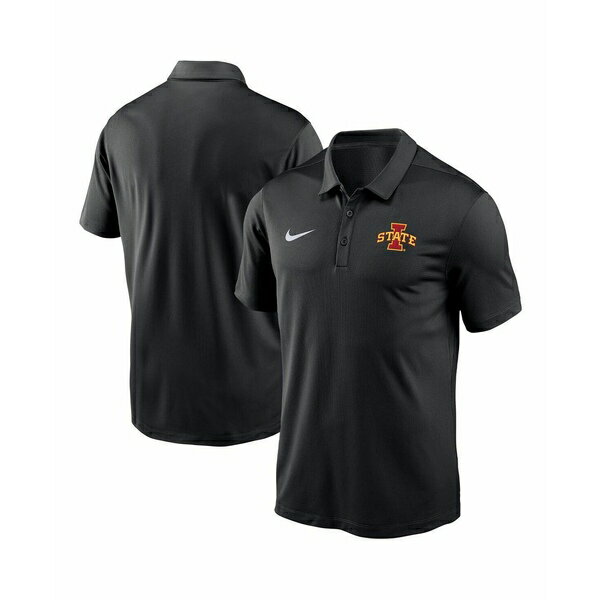 ナイキ レディース カットソー トップス Men's Black Iowa State Cyclones Victory Solid Performance Polo Shirt Black(4)