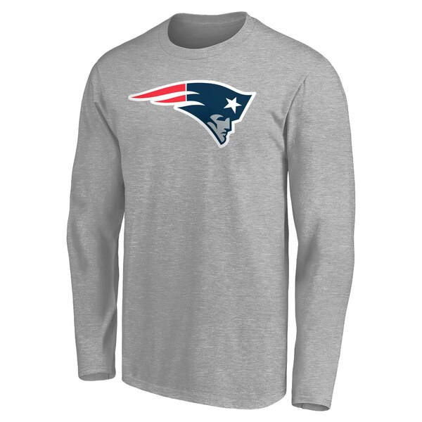ファナティクス メンズ Tシャツ トップス New England Patriots Team Authentic Custom Long Sleeve TShirt Gray