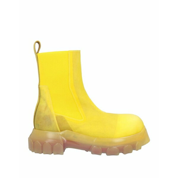 【送料無料】 リックオウエンス メンズ ブーツ シューズ Ankle boots Yellow