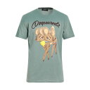 楽天asty【送料無料】 ディースクエアード メンズ Tシャツ トップス T-shirts Sage green