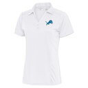 アンティグア レディース ポロシャツ トップス Detroit Lions Antigua Women's Team Logo Tribute Polo White