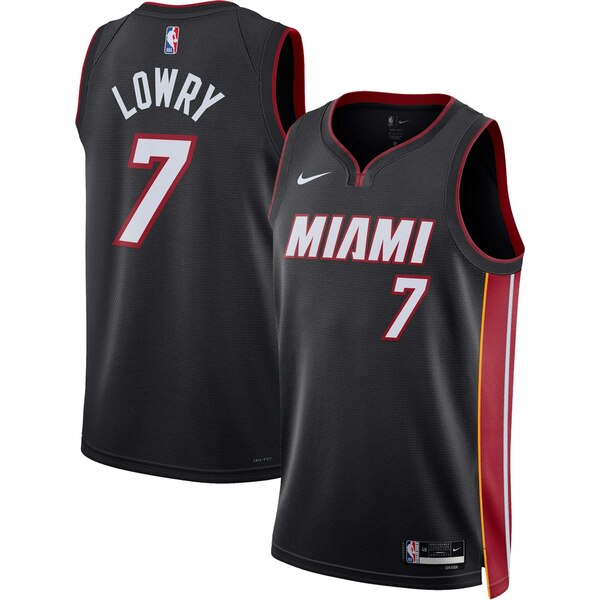 ナイキ メンズ ユニフォーム トップス Kyle Lowry Miami Heat Nike Unisex Swingman Jersey Icon Edition Black