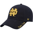 フォーティーセブン レディース 帽子 アクセサリー Notre Dame Fighting Irish '47 Women's Miata Clean Up Logo Adjustable Hat Navy