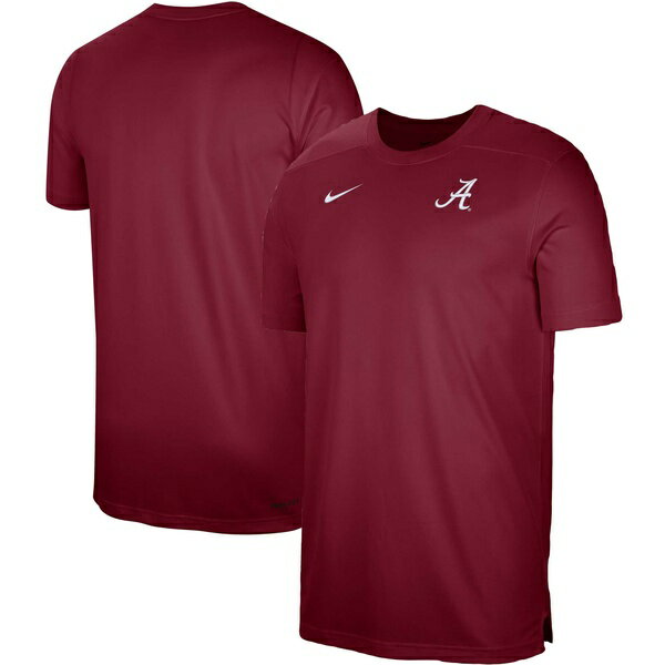 楽天astyナイキ メンズ Tシャツ トップス Alabama Crimson Tide Nike Sideline Coaches Performance Top Crimson