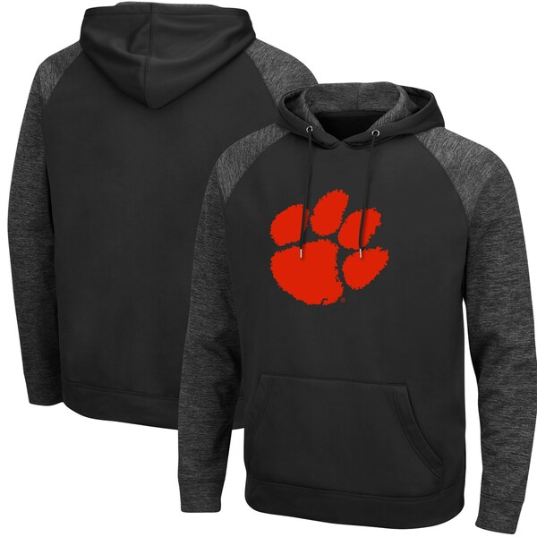   ѡåȥ  Clemson Tigers Colosseum Blackout 3.0 Tonal Raglan Pullover Hoodie Black