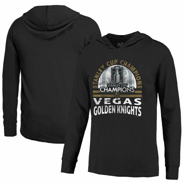 ޥƥåå  T ȥåץ Vegas Golden Knights Majestic Threads 2023 Stanley Cup Champions Soft Hand Long Sleeve Hoodie TShirt Black