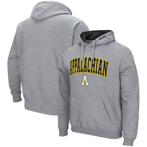 コロシアム メンズ パーカー・スウェットシャツ アウター Appalachian State Mountaineers Colosseum Arch and Logo Pullover Hoodie Heathered Gray