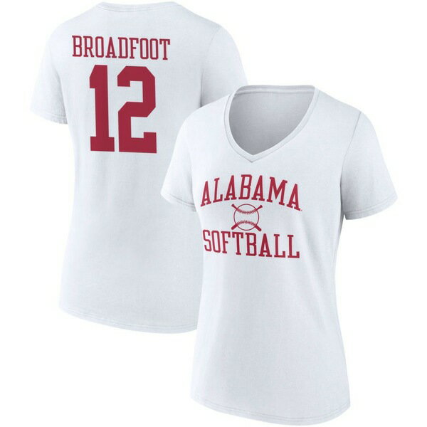 楽天astyファナティクス レディース Tシャツ トップス Alabama Crimson Tide Fanatics Branded Women's Softball PickAPlayer NIL Gameday Tradition VNeck T Shirt White