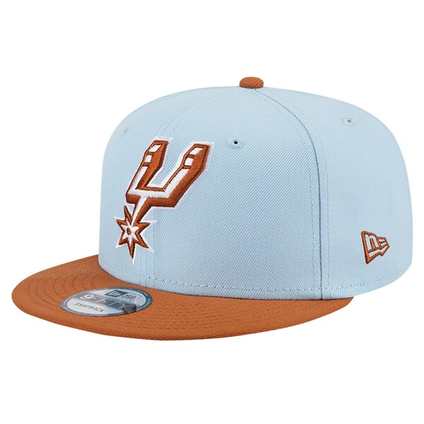 ニューエラ メンズ 帽子 アクセサリー San Antonio Spurs New Era 2Tone Color Pack 9FIFTY Snapback Hat Light Blue/Brown