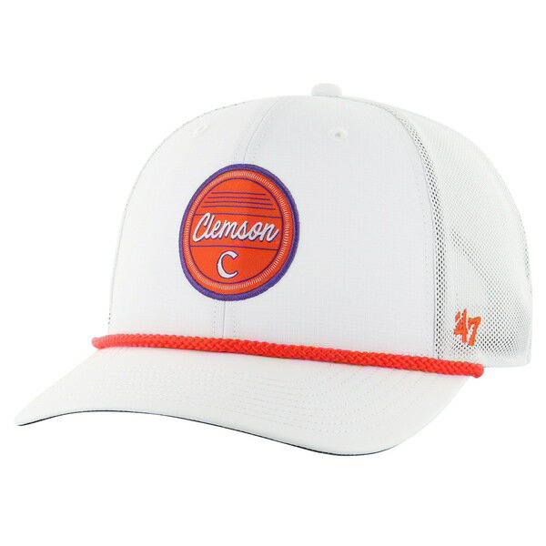 フォーティーセブン メンズ 帽子 アクセサリー Clemson Tigers '47 Fairway Trucker Adjustable Hat White