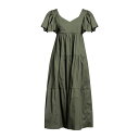 【送料無料】 ジジル レディース ワンピース トップス Long dresses Military green