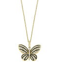 エフィー コレクション レディース ネックレス・チョーカー・ペンダントトップ アクセサリー EFFY Diamond Butterfly 18