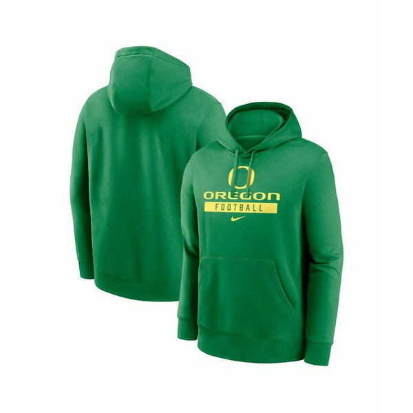 ナイキ メンズ パーカー・スウェットシャツ アウター Men's Green Oregon Ducks Football Stack Club Fleece Pullover Hoodie Green