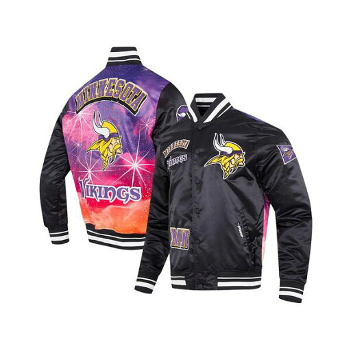プロスタンダード メンズ ジャケット&ブルゾン アウター Men's Black Minnesota Vikings Sublimated Satin Full-Snap Jacket Black プロスタンダード メンズ ジャケット&ブルゾン アウター Men's Black Minnesota Vikings Sublimated Satin Full-Snap Jacket Black