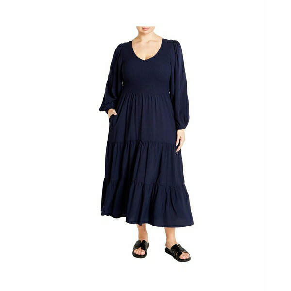 シティーシック レディース ワンピース トップス Plus Size Jayden Dress Black