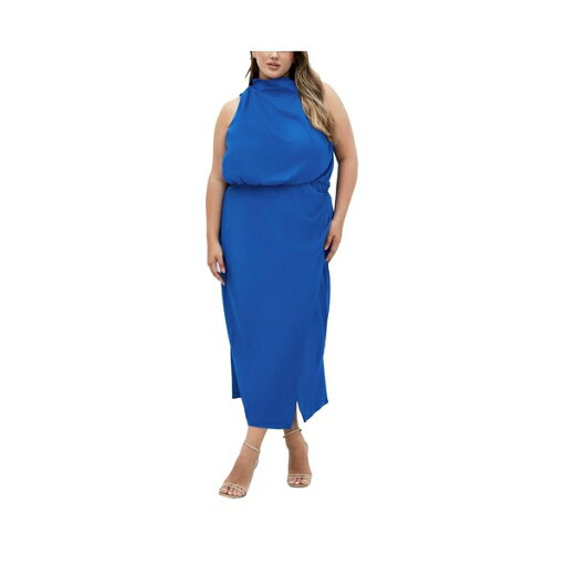 シティーシック レディース ワンピース トップス Plus Size Limelight Halter Dress Cerulean シティーシック レディース ワンピース トップス Plus Size Limelight Halter Dress Cerulean