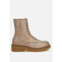 ロンンドンラグ レディース ブーツ シューズ Clover Faux Leather Lace Up Boots Tan