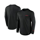 ファナティクス メンズ シャツ トップス Men's Black New England Patriots Blackout Long Sleeve T-Shirt Black