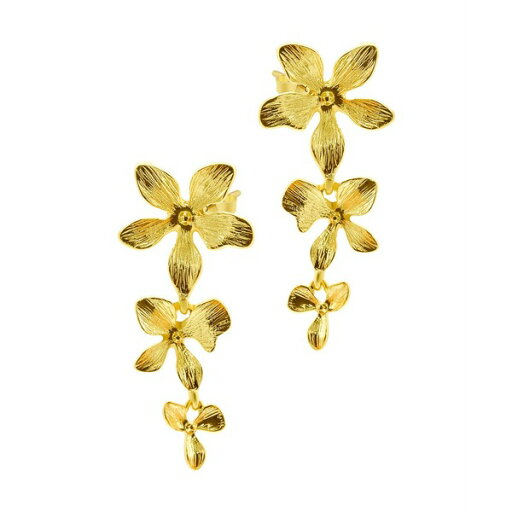 アドニア レディース ピアス&イヤリング アクセサリー 14K Gold-Plated 3-Petal Drop Earrings Gold アドニア レディース ピアス&イヤリング アクセサリー 14K Gold-Plated 3-Petal Drop Earrings Gold