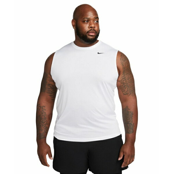 ナイキ メンズ シャツ トップス Men's Legend Dri-FIT Sleeveless Fitness T-Shirt White/black
