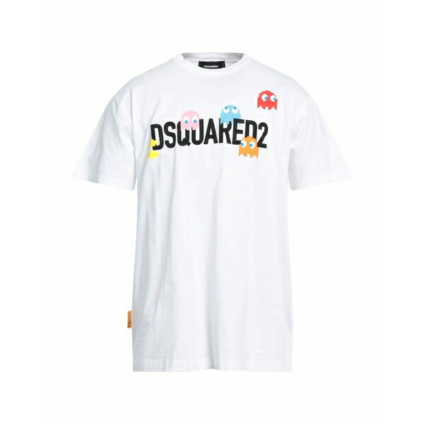 【送料無料】 ディースクエアード メンズ Tシャツ トップス T-shirts White