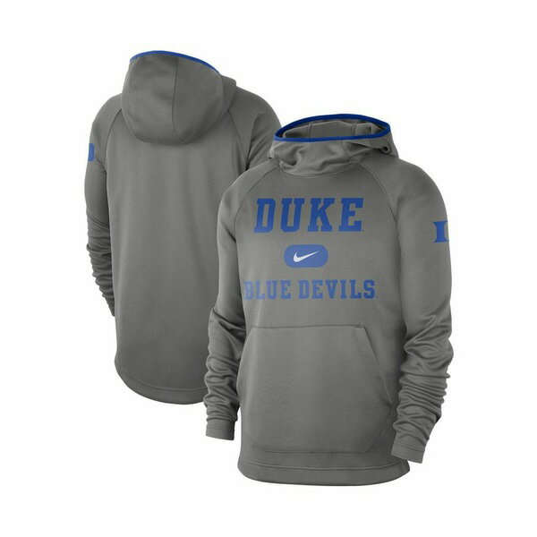 ナイキ メンズ パーカー・スウェットシャツ アウター Men's Gray Duke Blue Devils Basketball Spotlight Performance Raglan Pullover Hoodie Gray