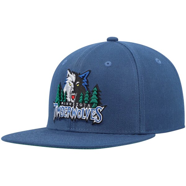 ミッチェル＆ネス ミッチェル&ネス メンズ 帽子 アクセサリー Minnesota Timberwolves Mitchell & Ness Hardwood Classics Team Ground 2.0 Snapback Hat Blue