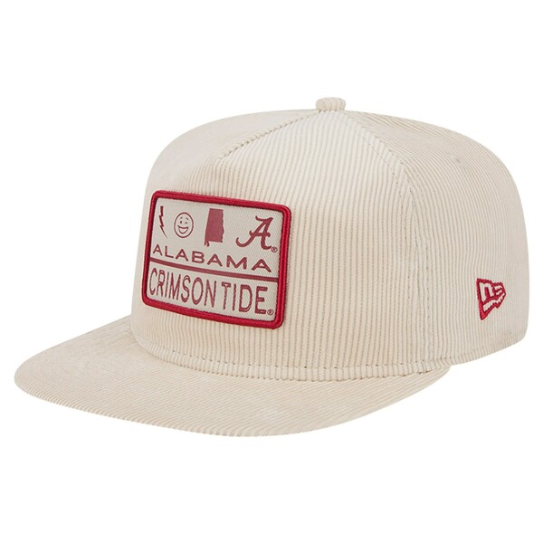 楽天astyニューエラ メンズ 帽子 アクセサリー Alabama Crimson Tide New Era Corduroy Golfer Snapback Hat Cream