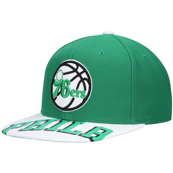ߥå&ͥ  ˹ ꡼ Philadelphia 76ers Mitchell & Ness x Lids Current Reload 3.0 Snapback Hat Green/White